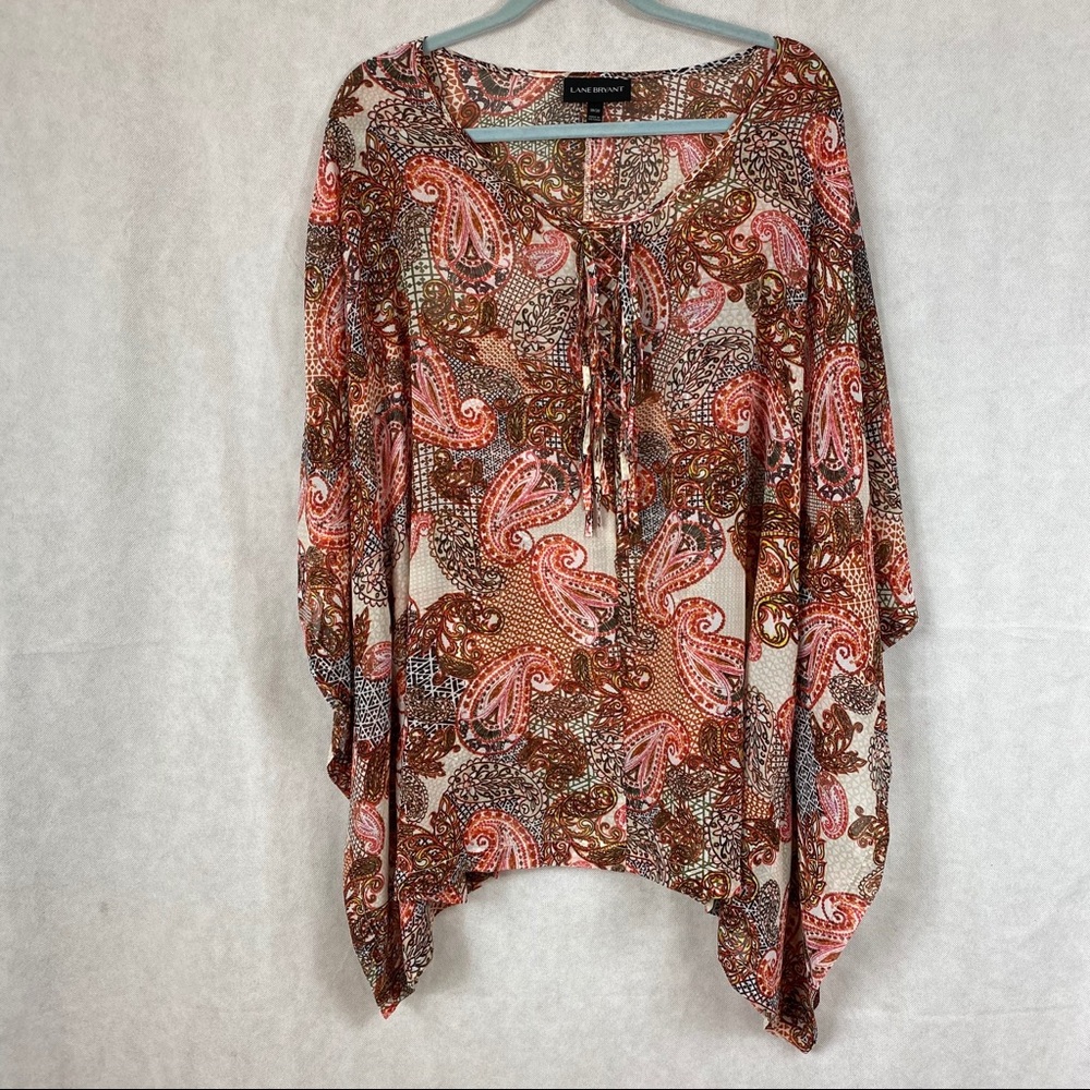 Lane Bryant poncho style top with arm holes